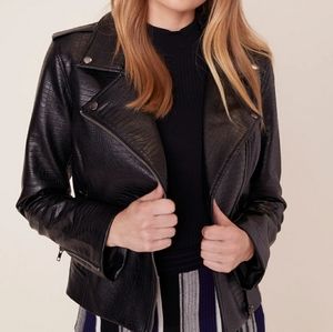 NWT BB Dakota Luckt Lizard faux leather jacket